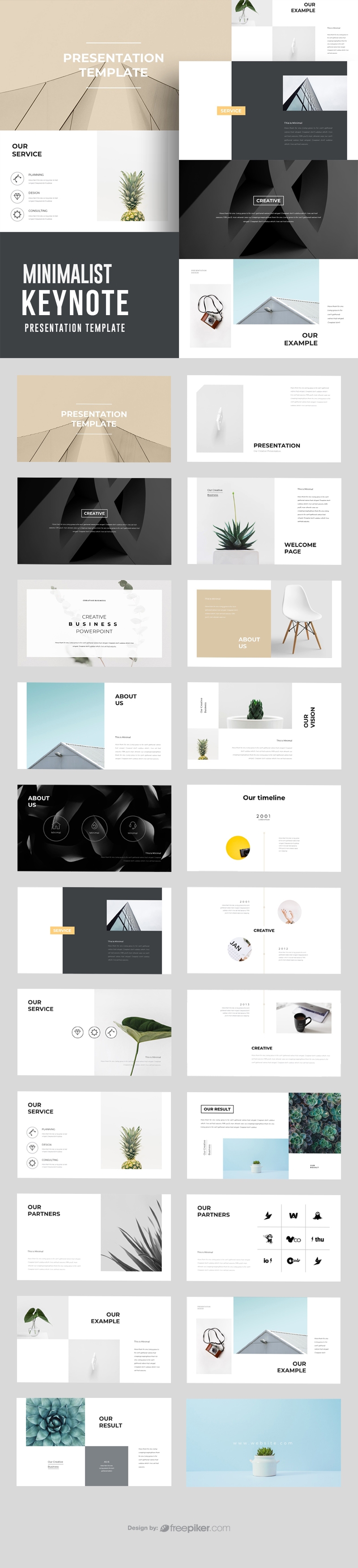 Freepiker Clean Minimal Keynote Template Freepiker Clean Minimal Keynote Template
