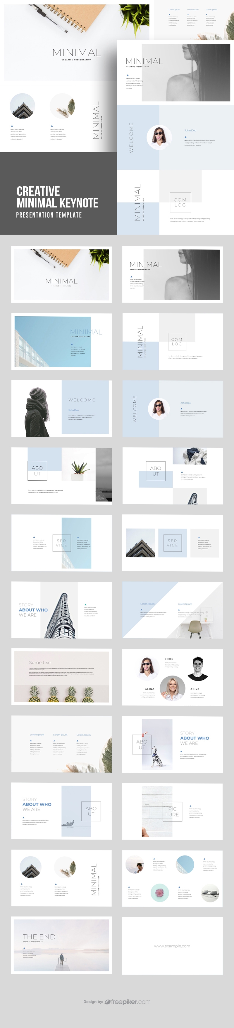 Freepiker Creative Minimal Keynote Template Freepiker Creative Minimal Keynote Template