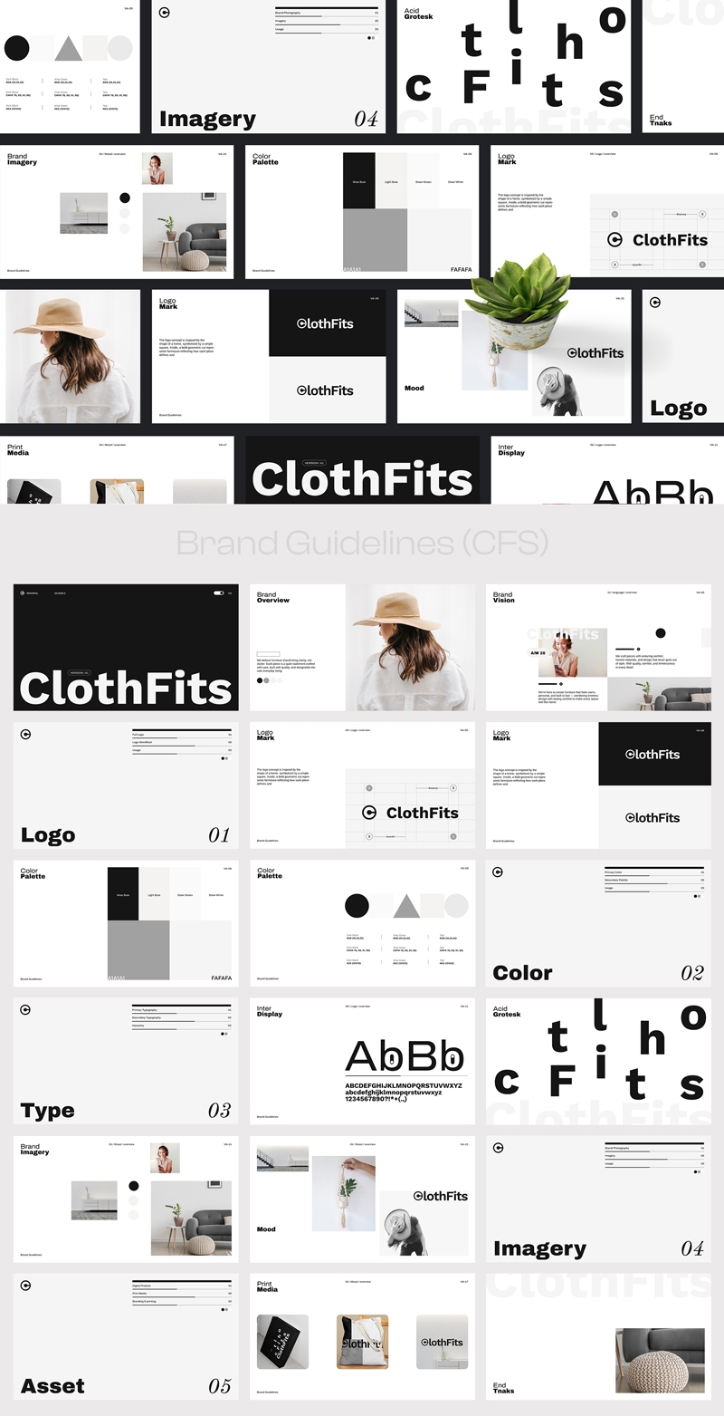 Minimal Black & White Brand Guidelines Layout