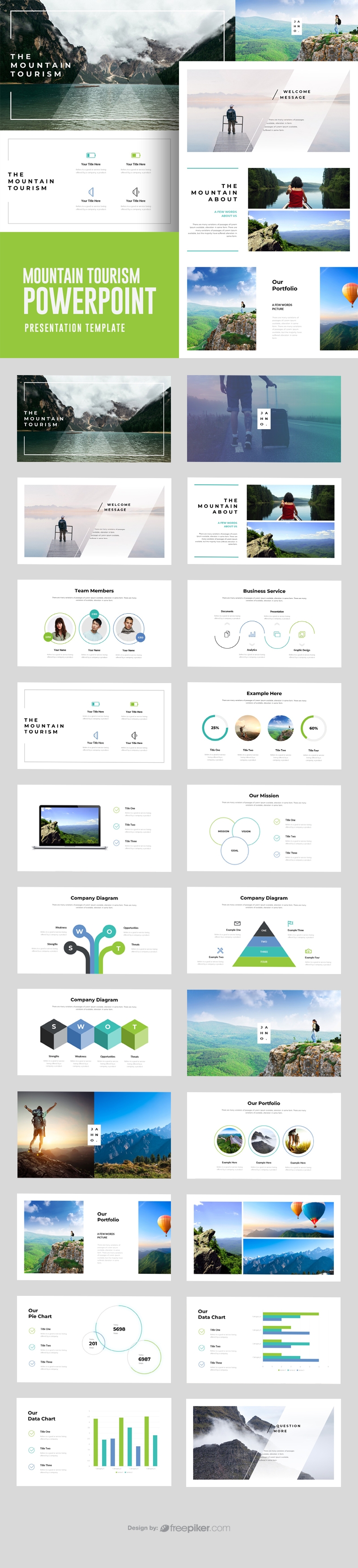 Mountain Tourism Powerpoint Template