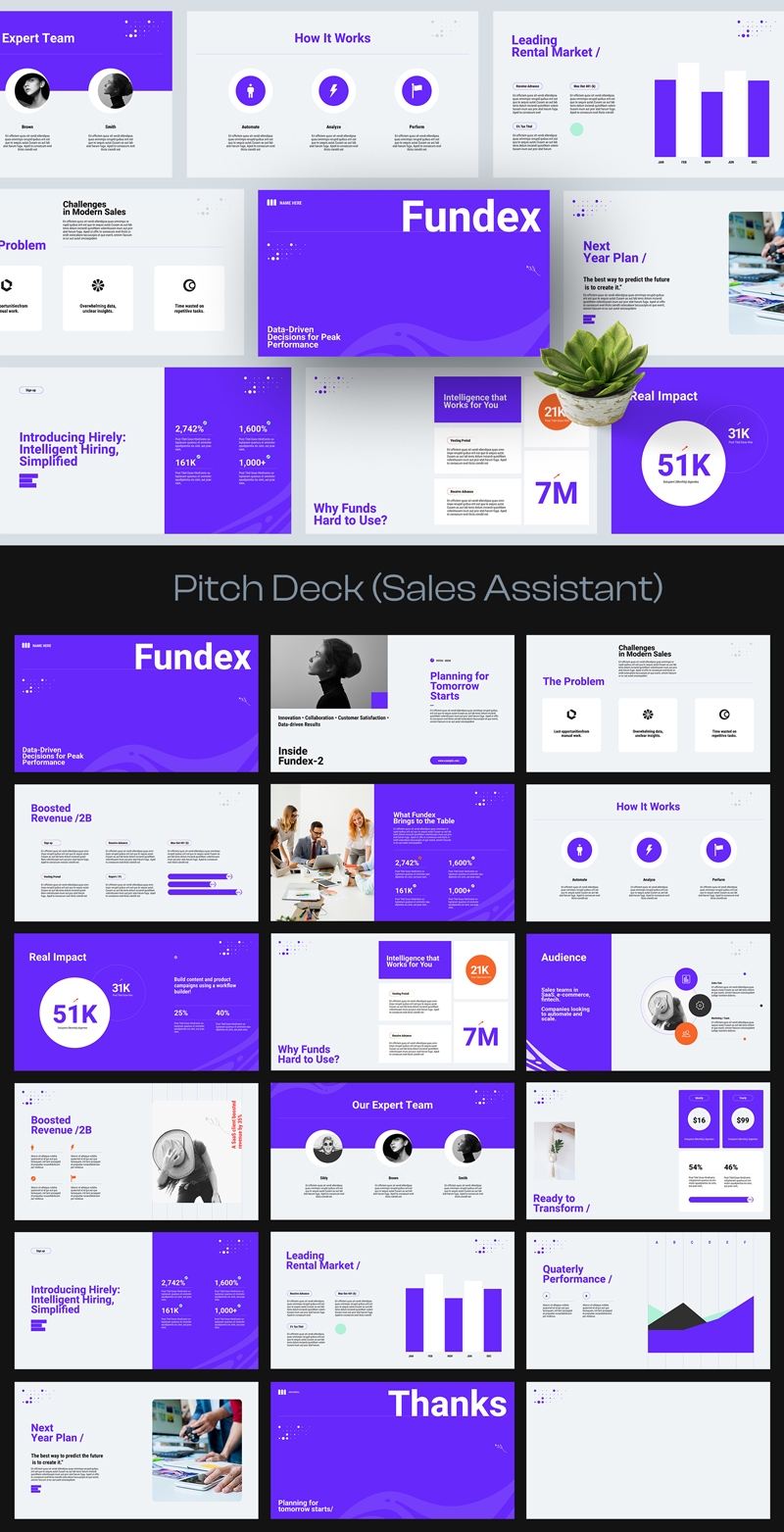 Pitch Deck Sales Assistant Layout
