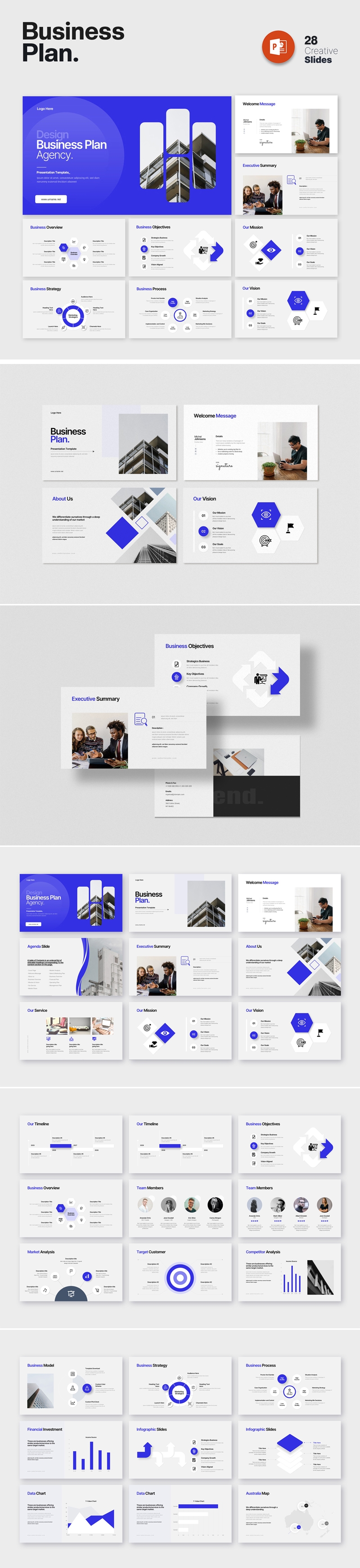 Professional Business Plan Presentation Template Accent and Multipurpose Colorful Layout