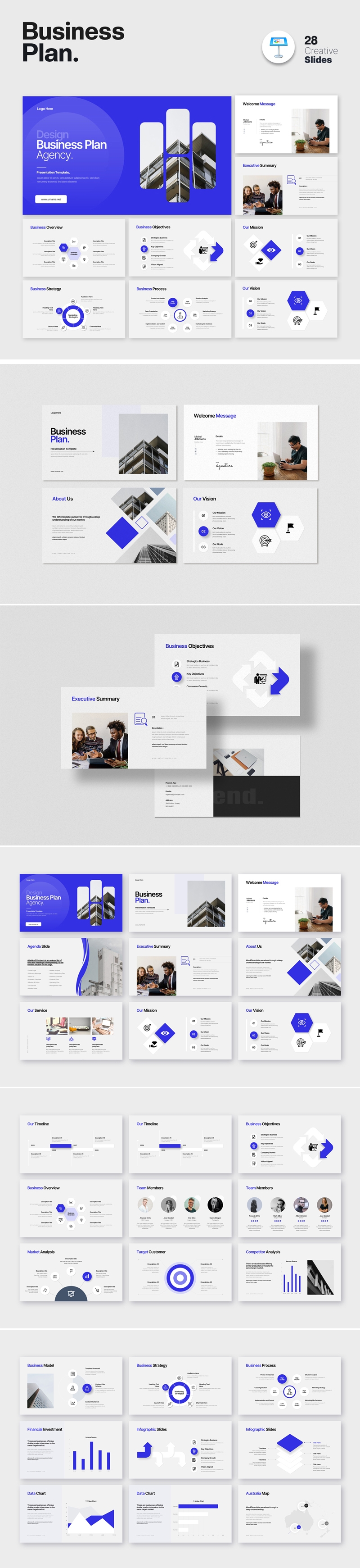 Professional Business Plan Presentation Template Accent and Multipurpose Colorful Layout