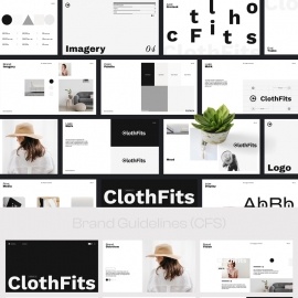 Minimal Black & White Brand Guidelines Layout